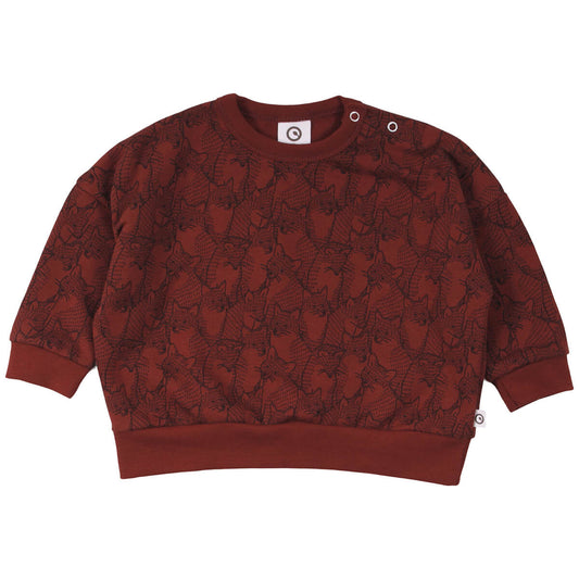 Müsli Fox Sweater - Baby Sweater - Rood1