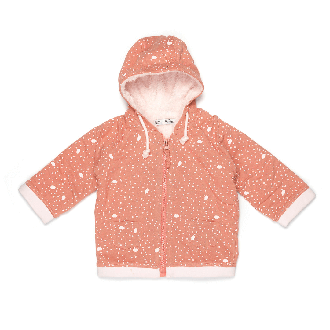 Riffle Jacket Pink Dot - Baby Jasje - Roze1