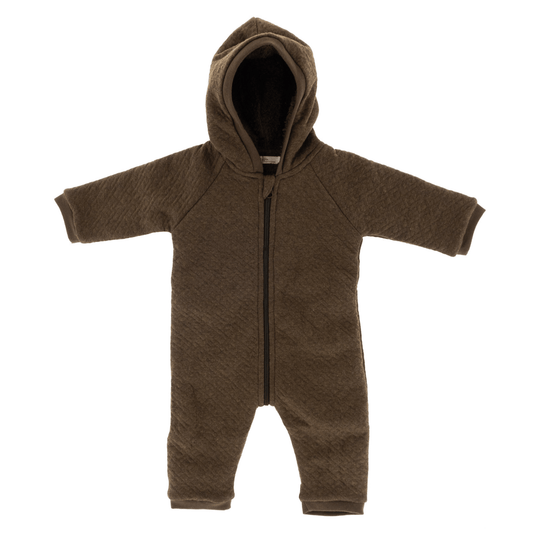 Riffle Outdoor Suit Quilt Brown - Baby Jumpsuit - Bruin1
