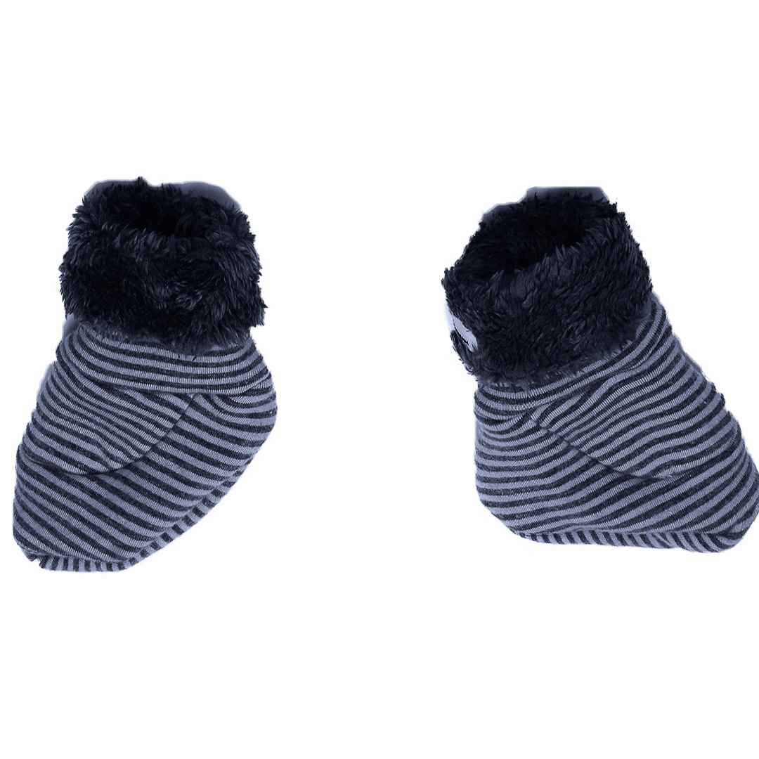Riffle Sock Stripe Indigo - Baby Slofjes - Donkerblauw1