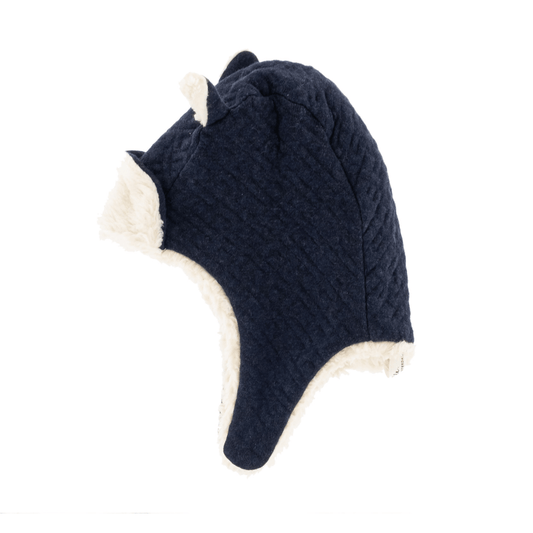 Riffle Winter Hat Quilt Night Blue - Baby Wintermuts - Blauw1