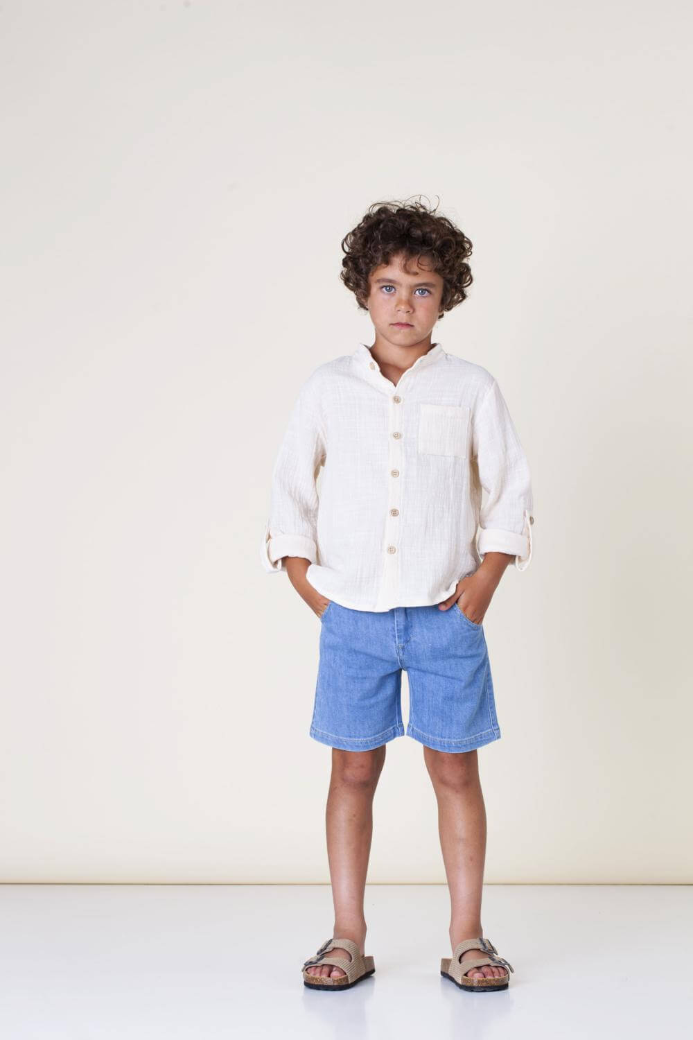 Tocoto Vintage Light Denim Shorts Boy - Jongens Short5