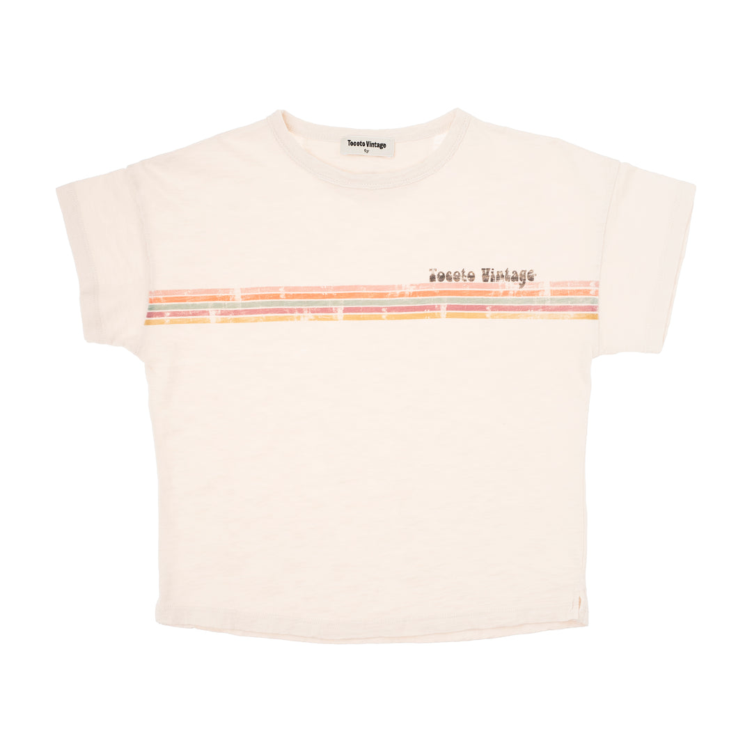 Tocoto Vintage Tocoto Lines Boy T-shirt - Off-White1