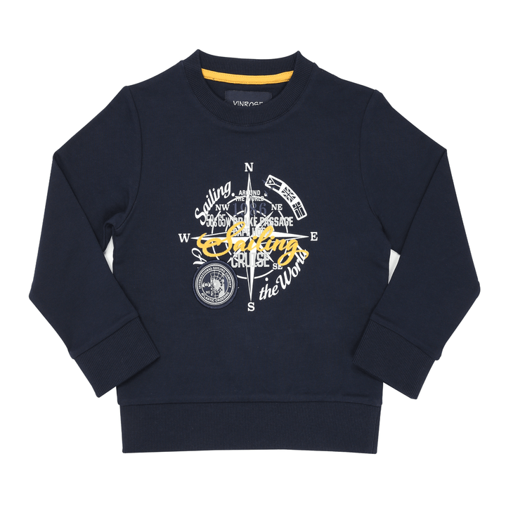 VinRose Sweater Franco - Jongens Sweatshirt - Donkerblauw1
