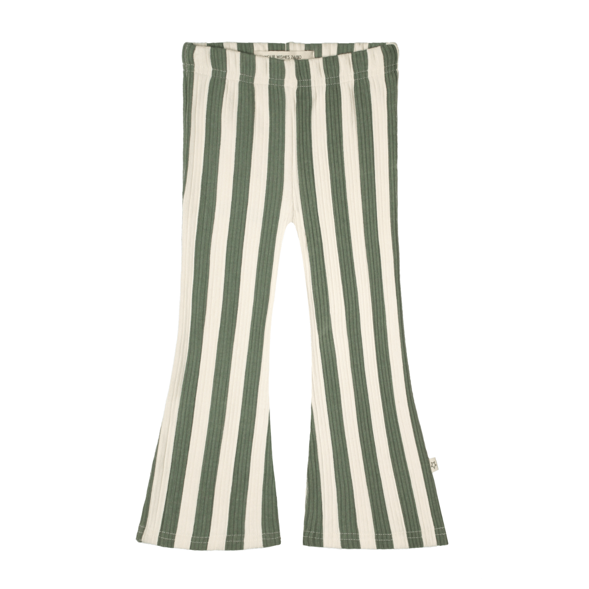 Your Wishes Bold Stripes Flared Legging  Meisjes broek Groen1