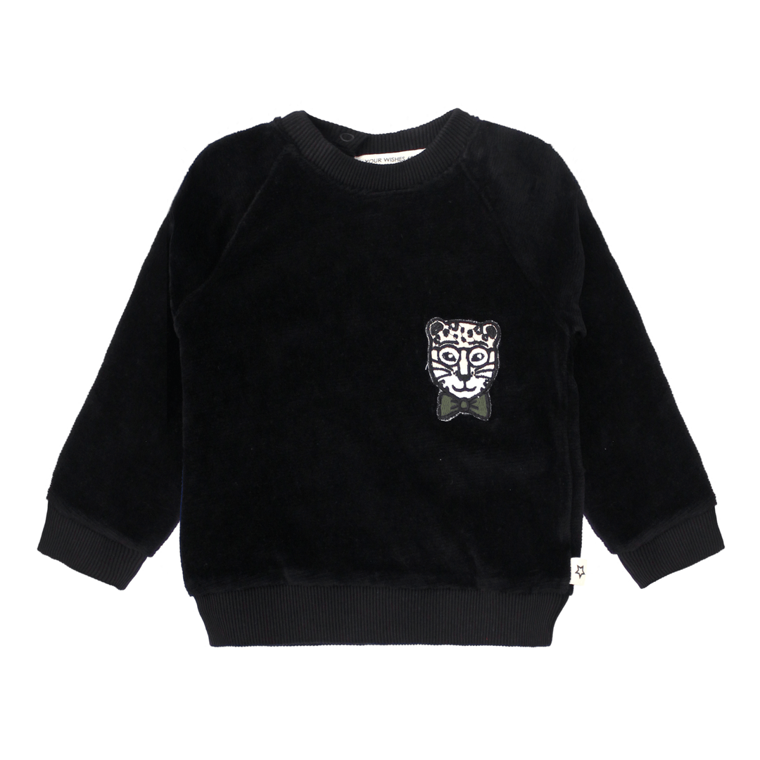 Your Wishes Dark Night Sweater - Baby Sweater - Zwart1