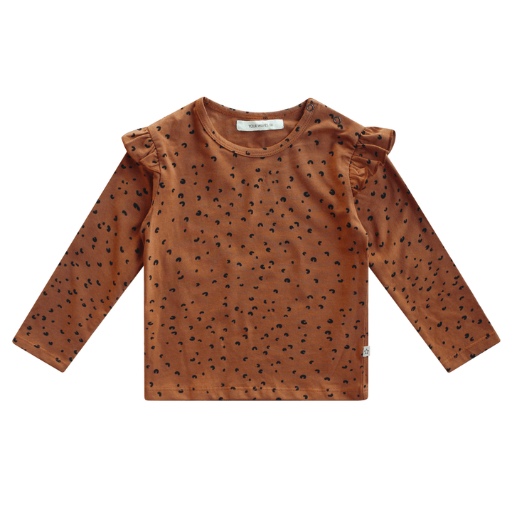 Your Wishes Jag Spots Nelly - Meisjes Shirt - Rood/Bruin1