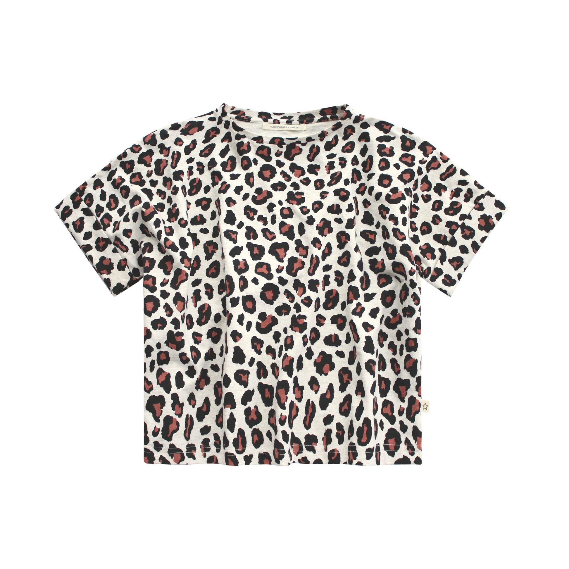 Your Wishes Leopard Wide Tee - Meisjes Shirt - Multicolor1