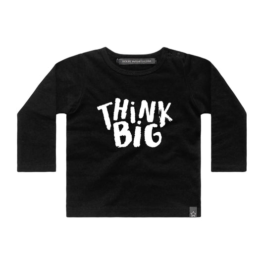 Your Wishes Longsleeve Think Big - Kinder Shirt - Zwart1