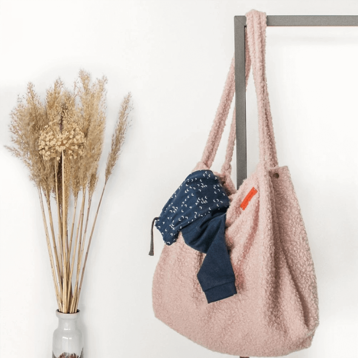 Your Wishes Mommy Tote Bag Boucle - Mommy Bag - Roze3