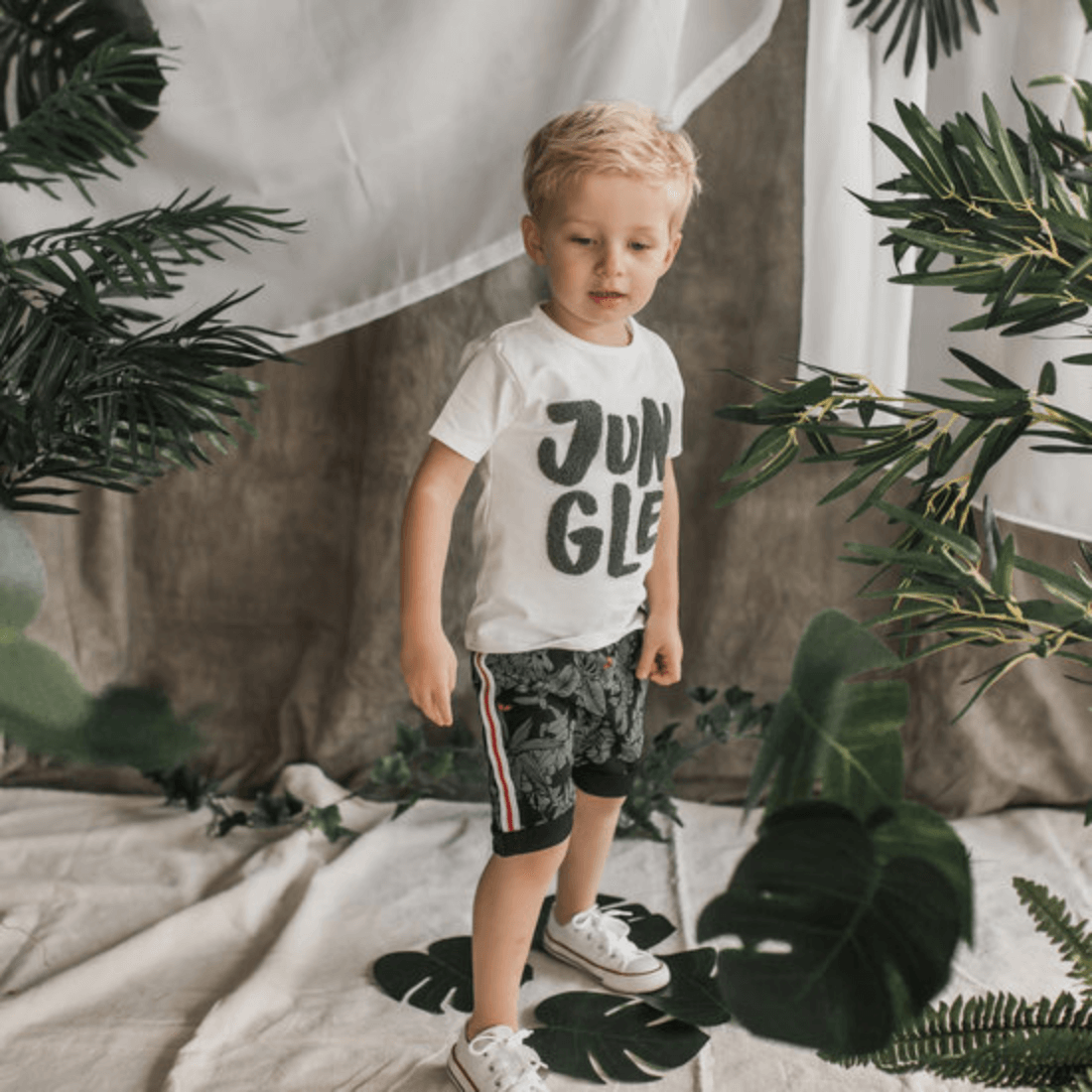Your Wishes Shortsleeve Jungle - Kinder Shirt - Wit3