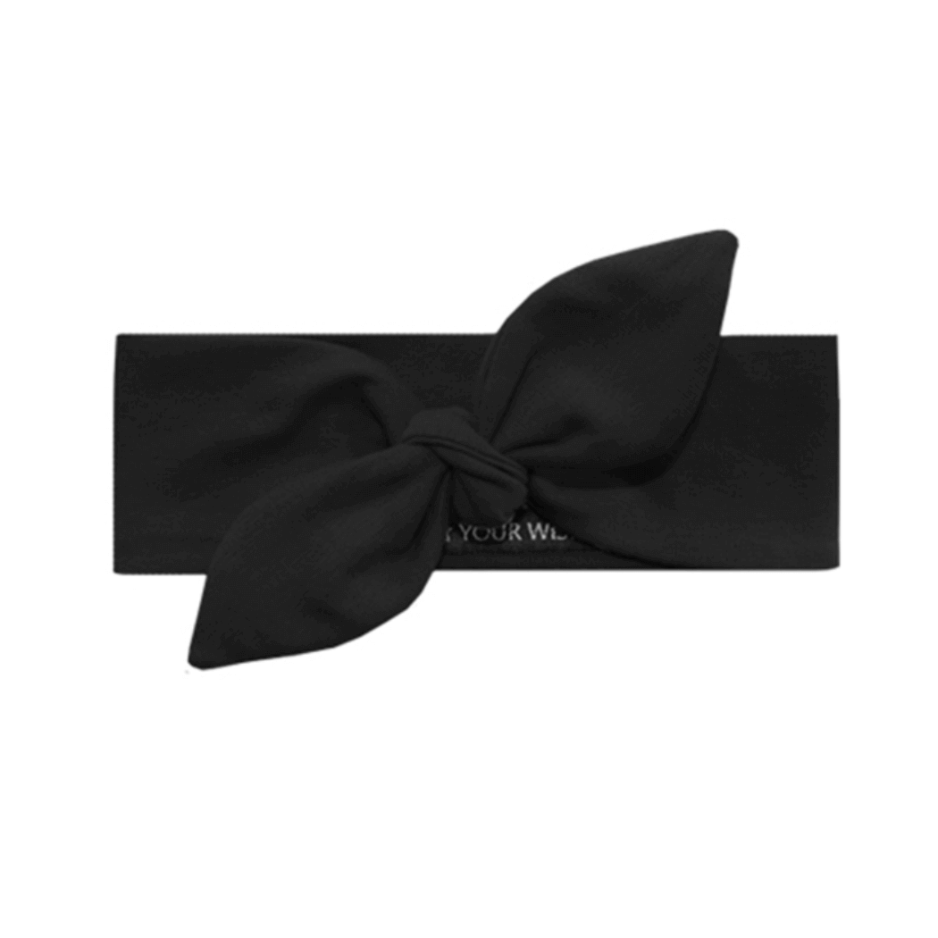 Your Wishes Solid Black Headband - Haarbandje - Zwart1