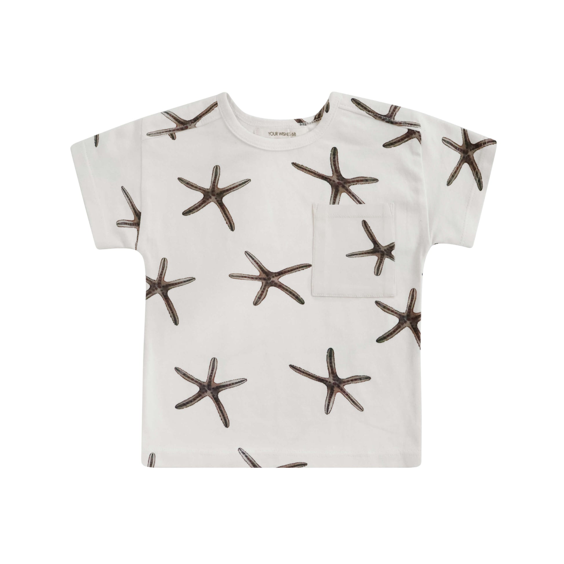 Your Wishes Starfish Emiel - Baby Shirt - Ecru1