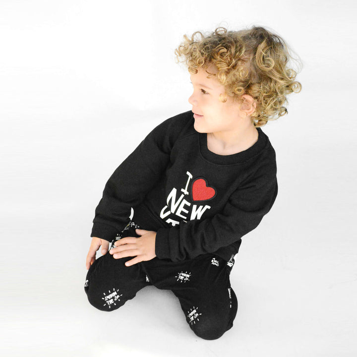 Your Wishes Sweater I Love NY - Kinder Sweater - Zwart2