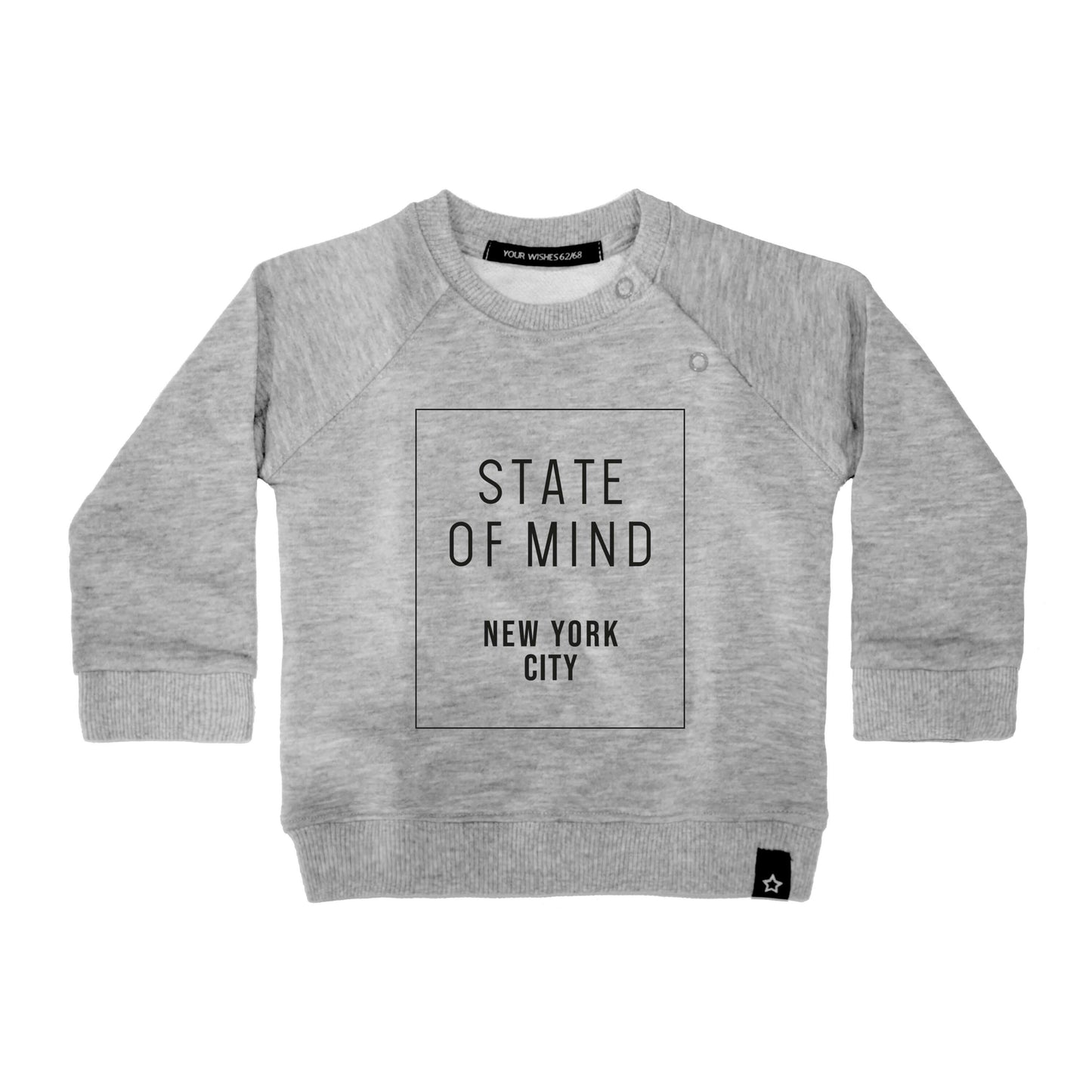 Your Wishes Sweater State of Mind - Kinder Sweater - Grijs1