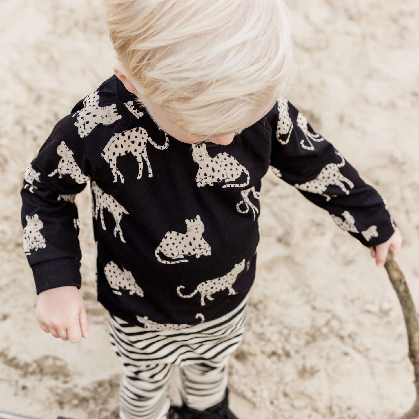Your Wishes Sweatshirt Wild Cheetahs - Baby Sweater - Zwart5