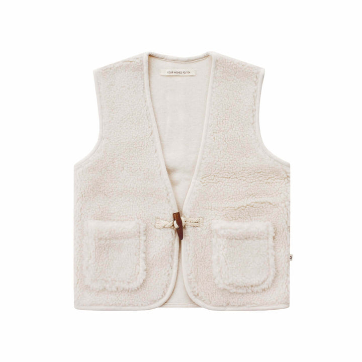 Your Wishes Teddy Nona - Kinder Gilet - Off White1